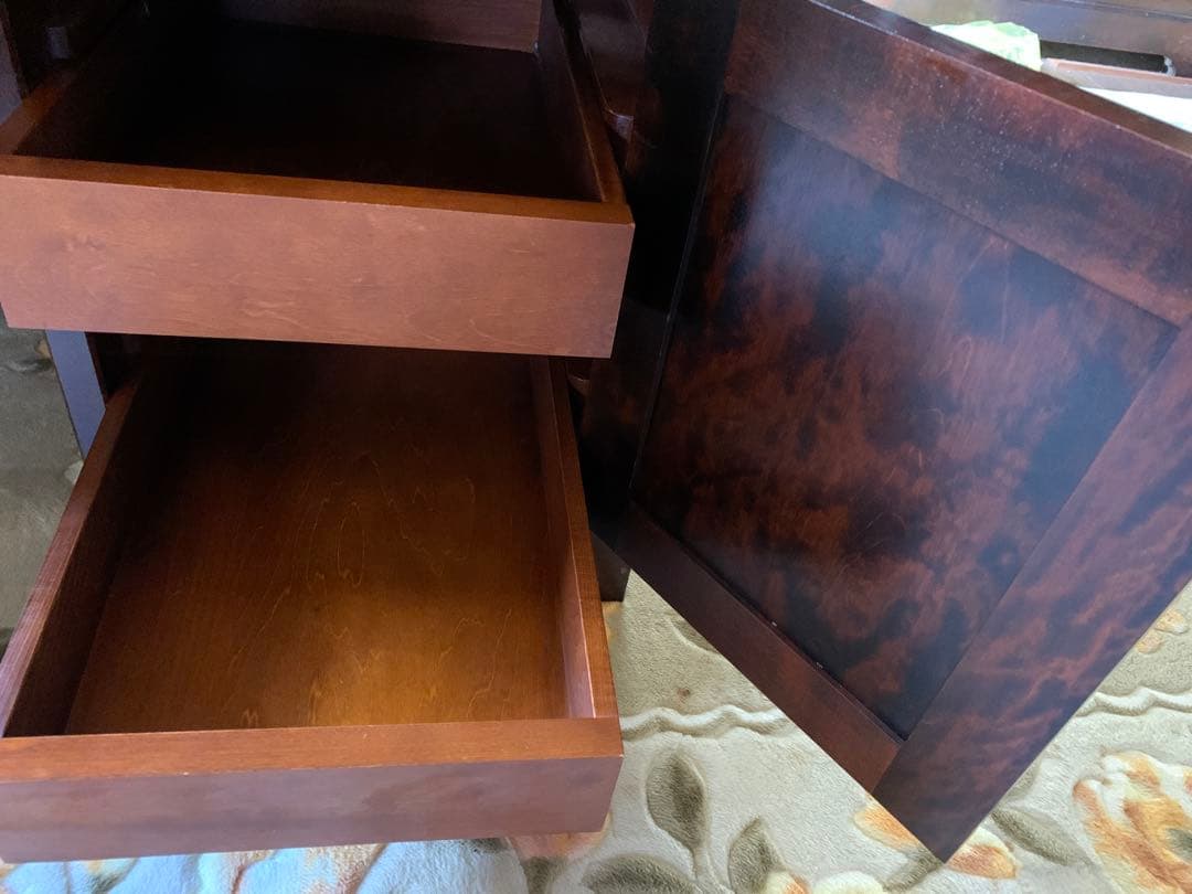 ①北海道民芸家具 片袖机　学習机