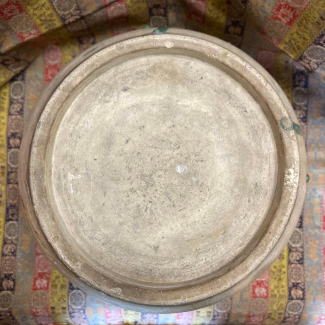 水屋のための織部の水指　高25×口27.5×幅31×高台21.5cm 茶道具