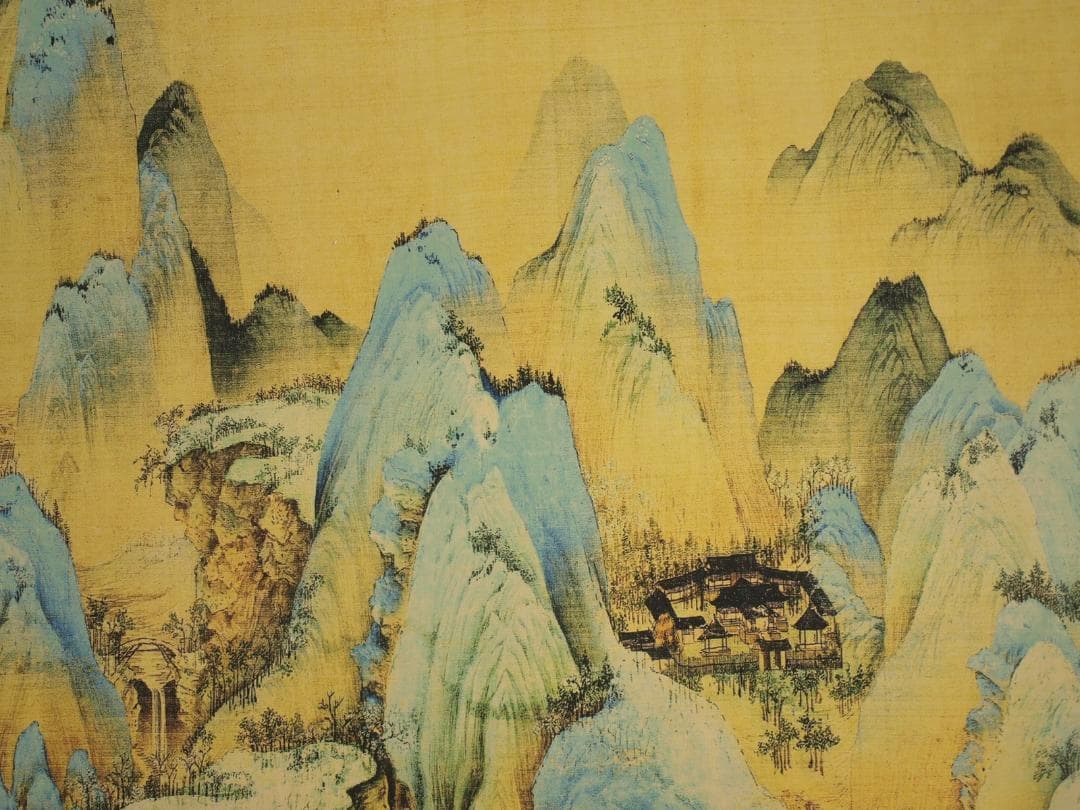 中国北宋時代　千裹江山図　人物掛け軸　激安骨董品　捲り BD648A13-3