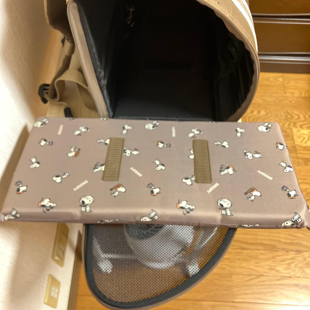 PEANUTS スヌーピー 犬用キャリーバッグ ブラウン
