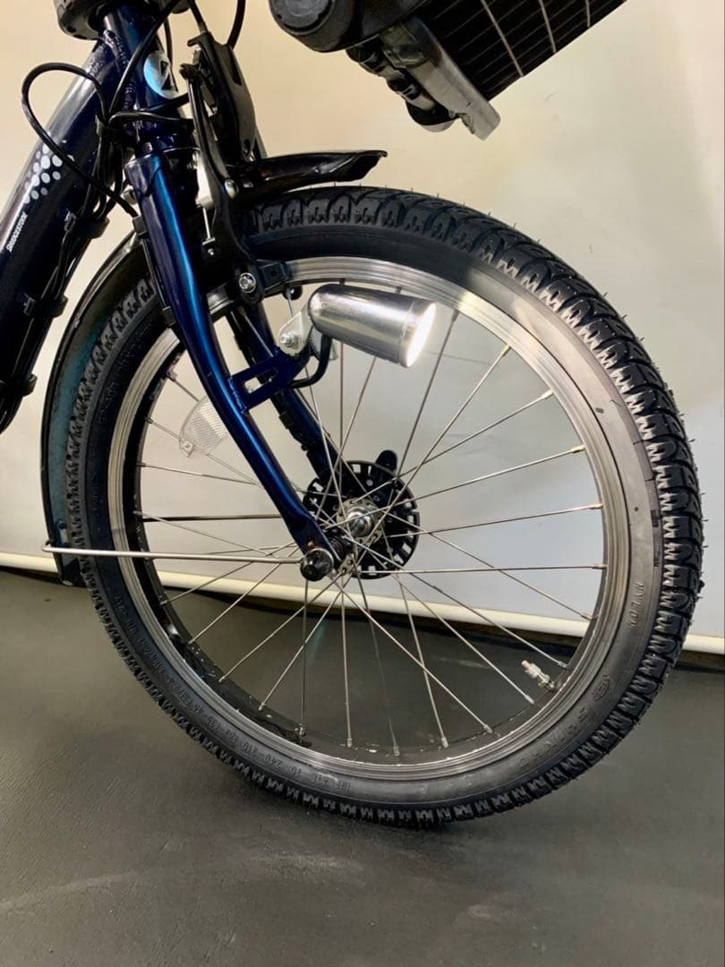 1年保証 送料無料　ブリヂストン　20インチ 紺色　子供乗せ　電動アシスト自転車