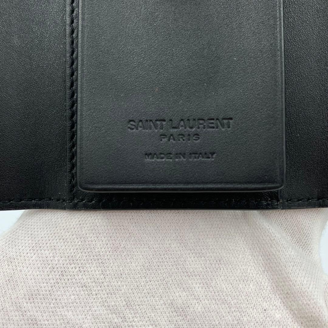 ✨美品✨SAINT LAURENT 6連キーケース　ブラック　ゴールドロゴ