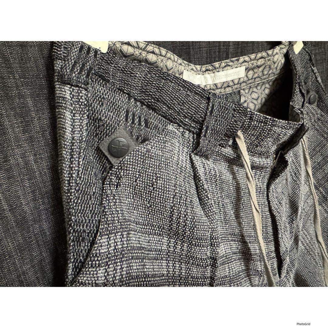 定価30800円 ホワイトマウンテニアリング　レーヨンジャガードサルエルパンツ