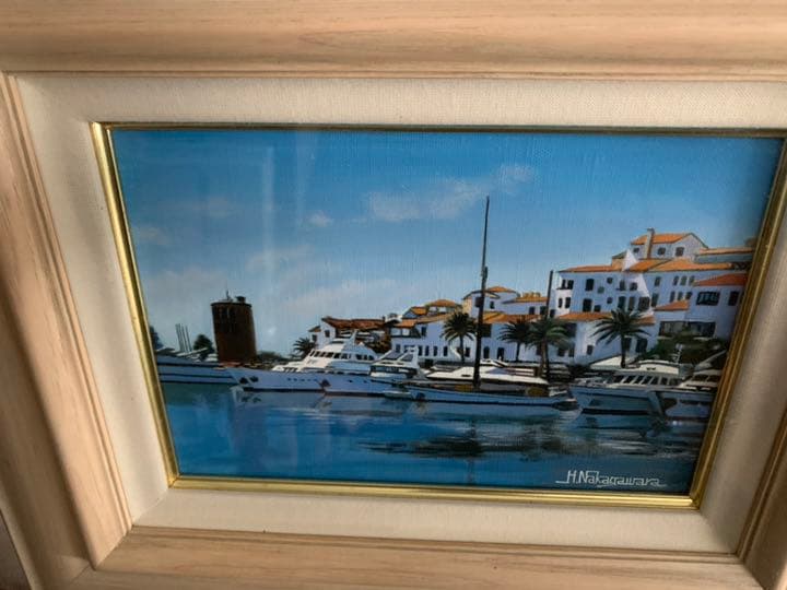 中河原英之  作   スペイン   マルベージャの港 ★購入金額交渉可能