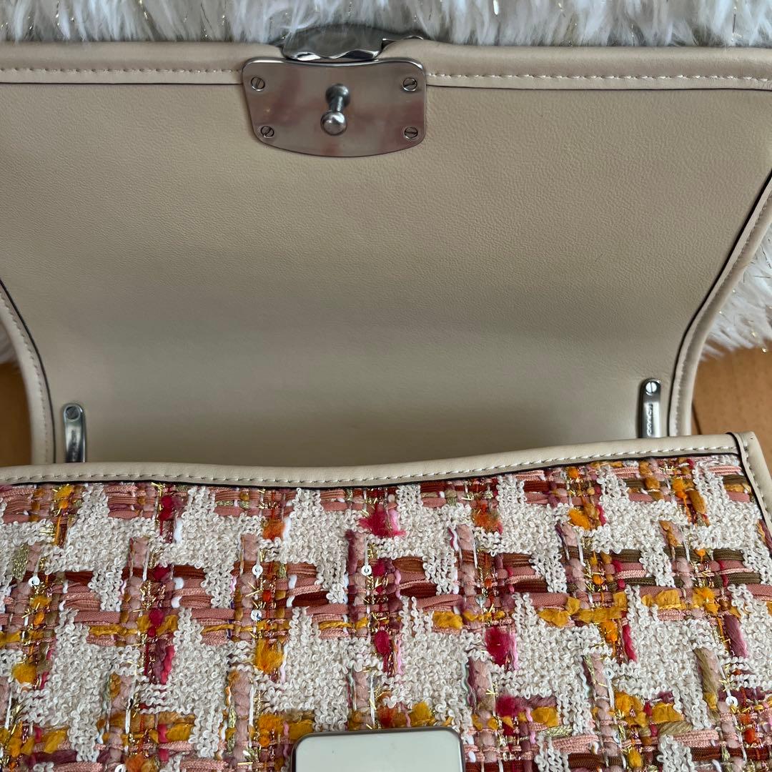 COACH ショルダーバッグ バンディット ツイード クロスボディ レザー