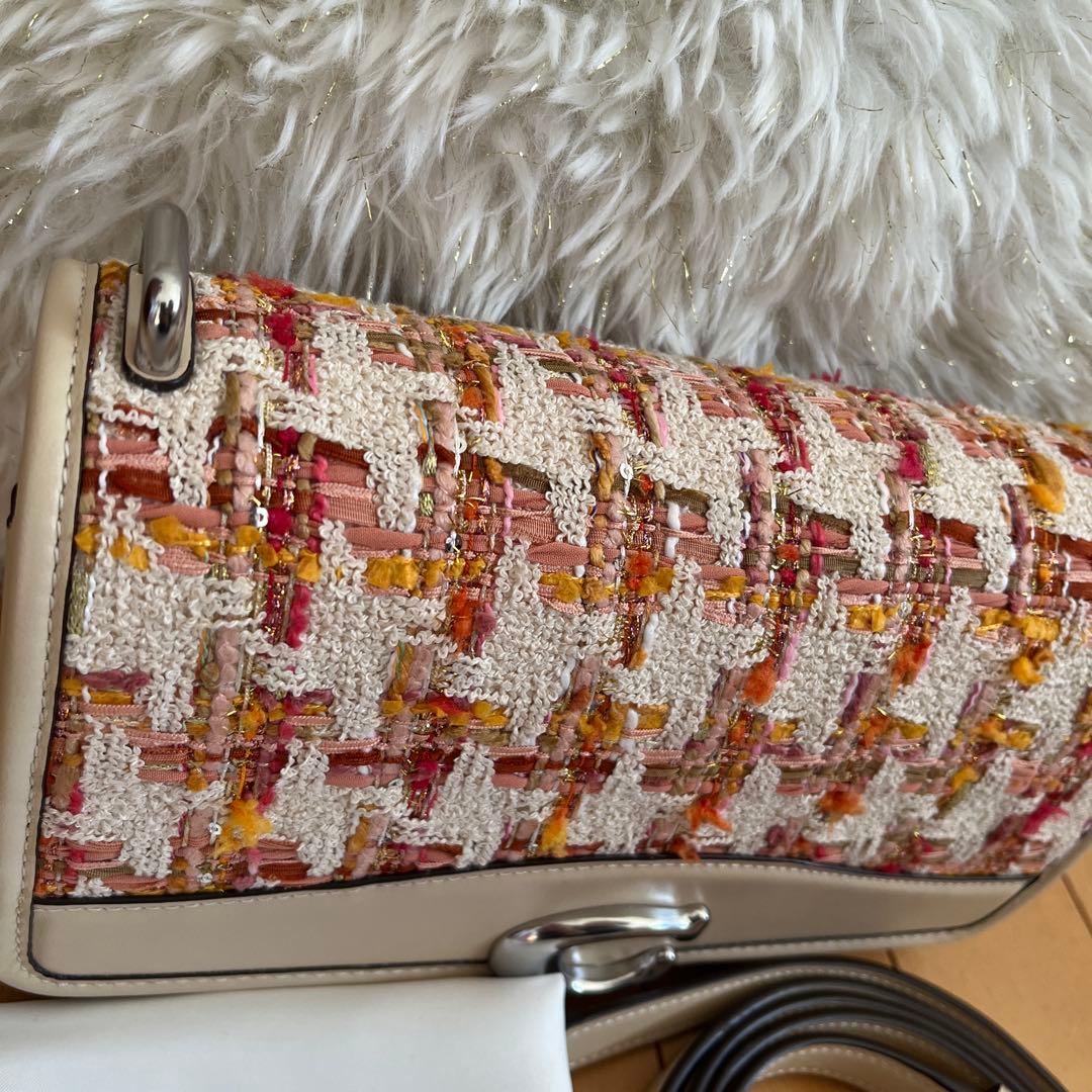 COACH ショルダーバッグ バンディット ツイード クロスボディ レザー