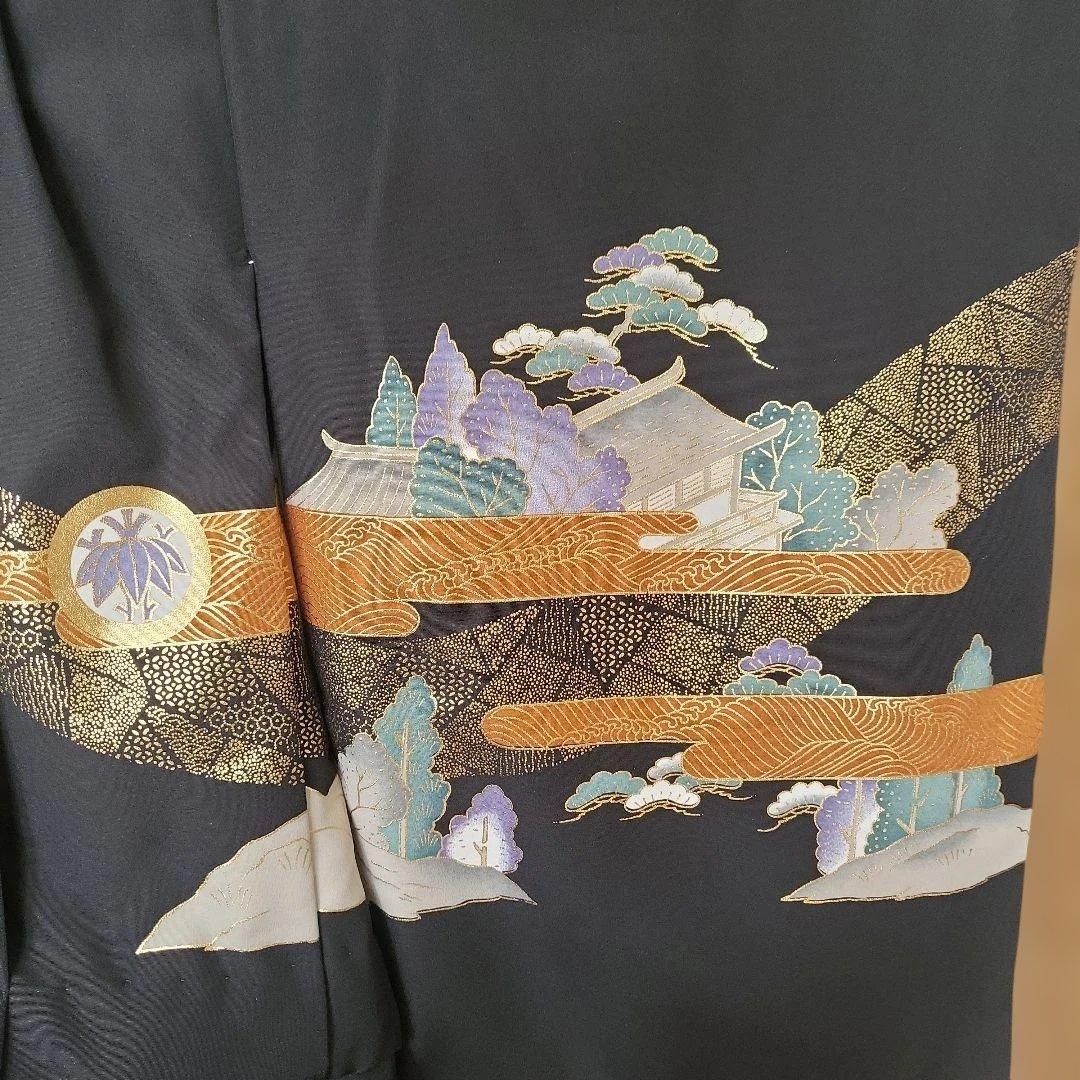 【本日値下げ中】七五三用　5歳　美品　 黒と金の伝統的和装　日本製
