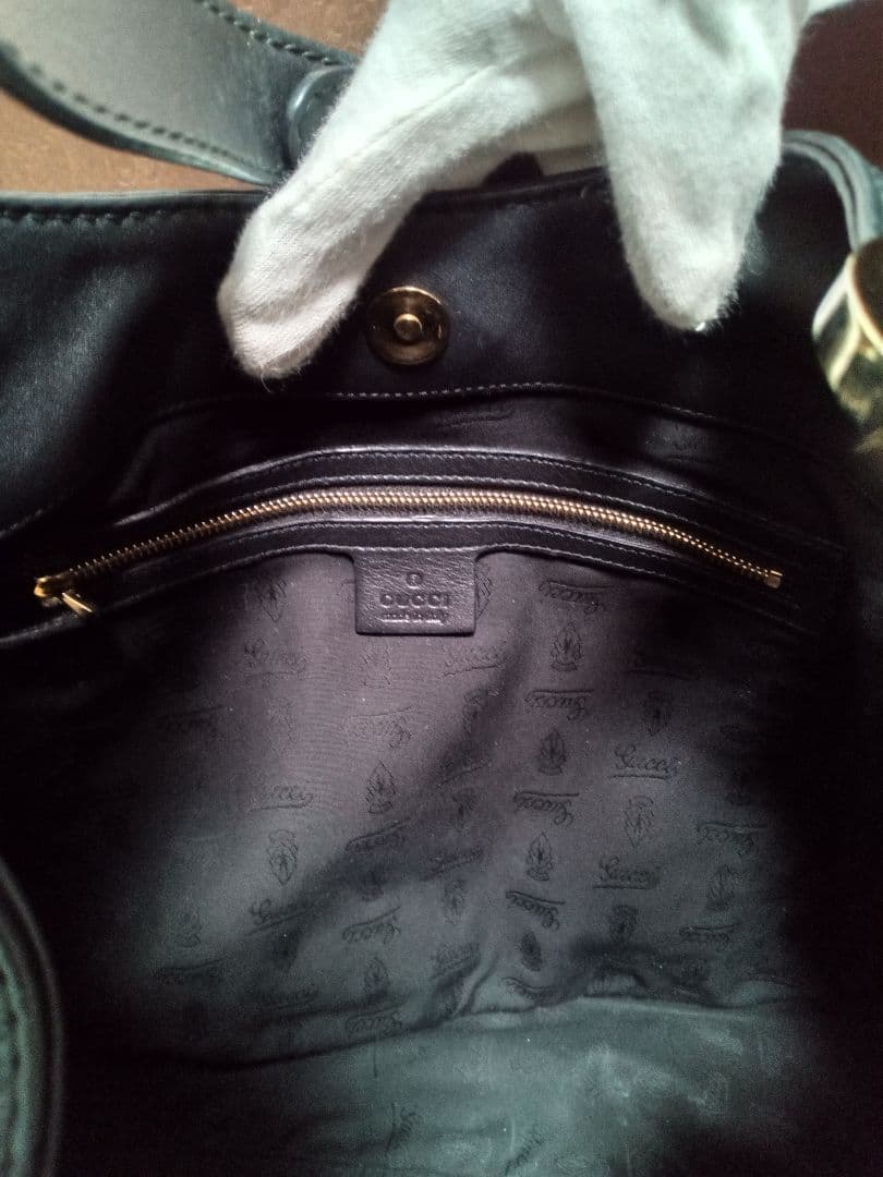 【極美品】GUCCI グッチ　シマ　G金具　レザー　ショルダーバッグ　ブラック