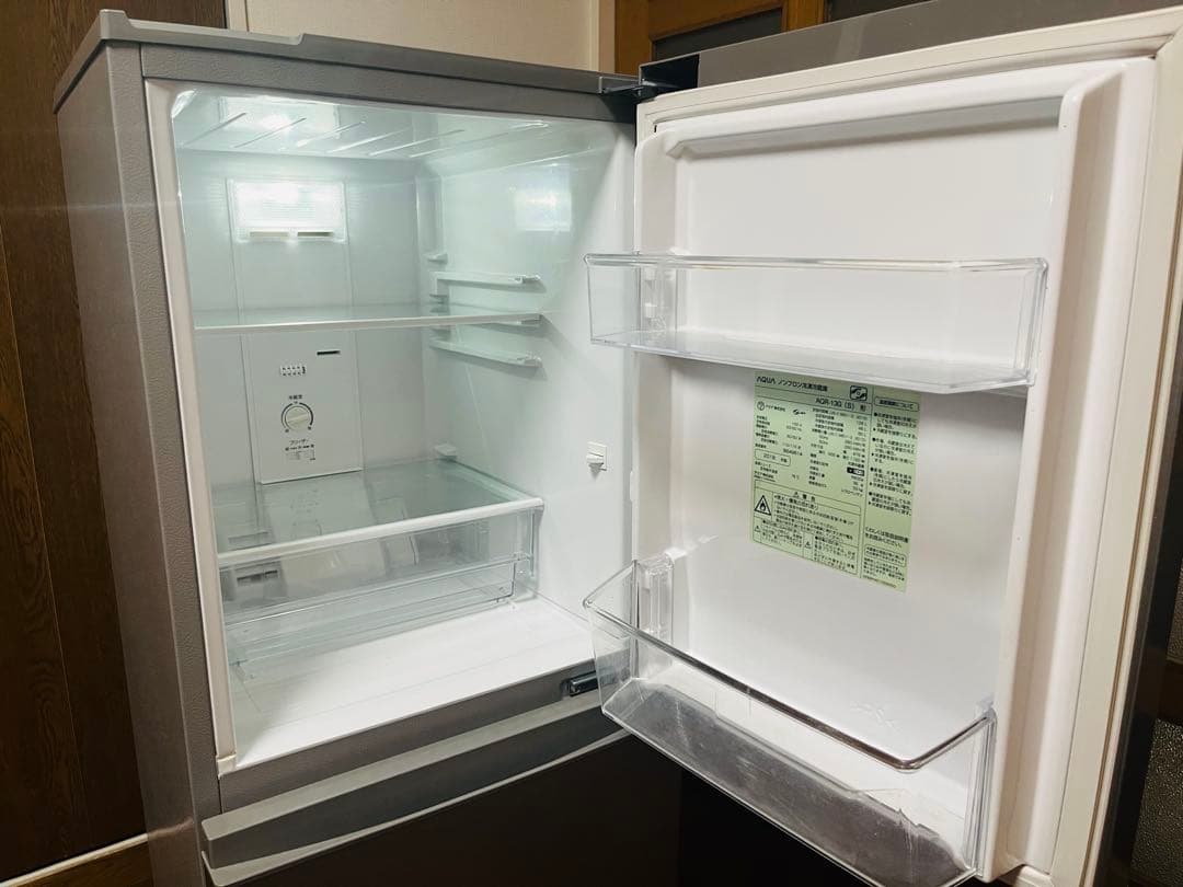Aqua 2ドア冷蔵庫 シルバー