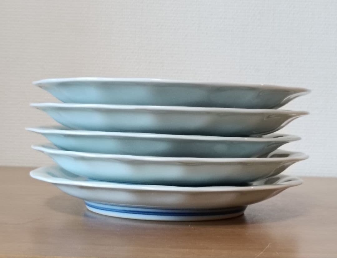 人間国宝 色鍋島 十三代今泉今右衛門作 錦藤袴絵銘々皿5枚　今泉今右衛門　銘々皿