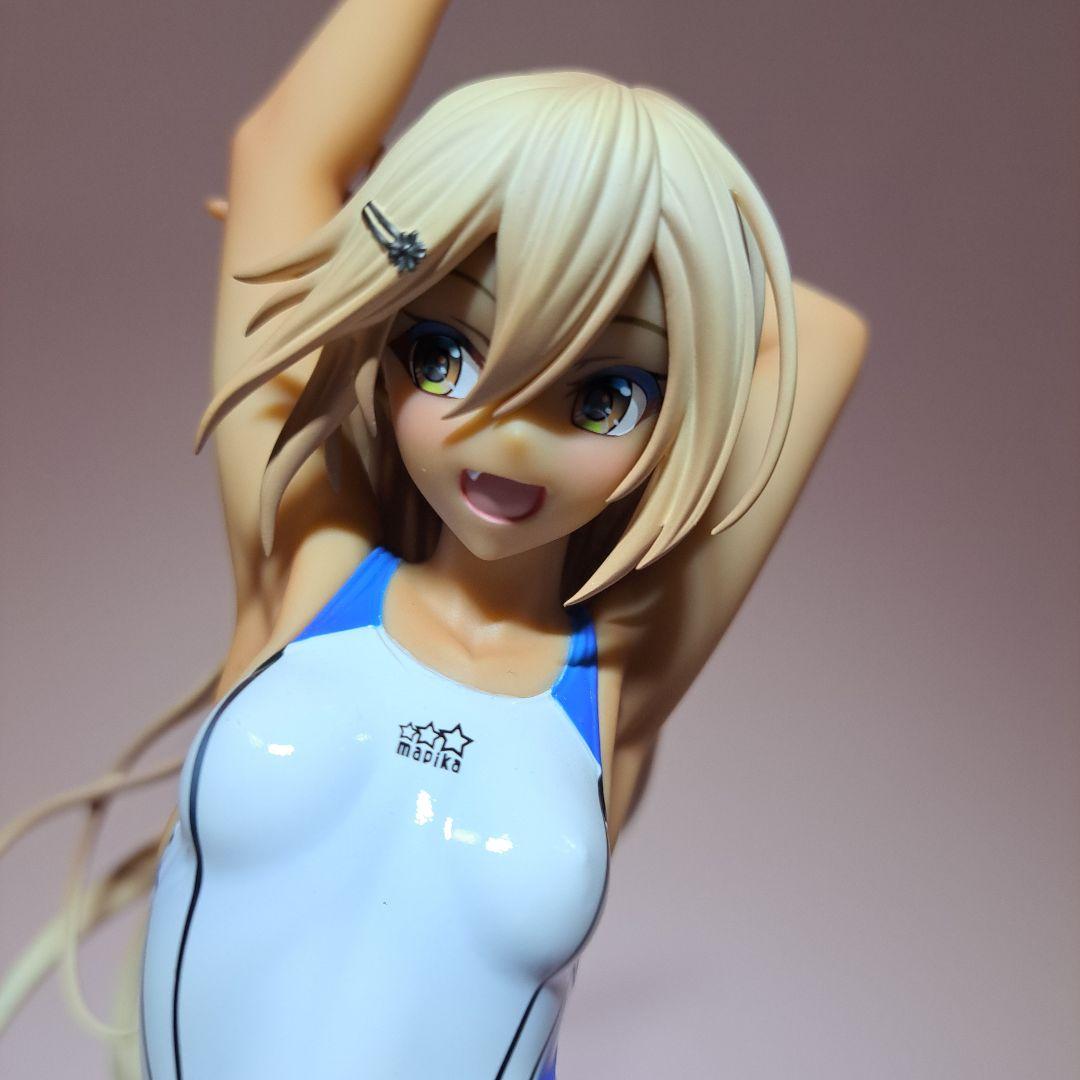 AMAKUNI 水泳部のコウハイちゃん 青色ラインの水着Ver.