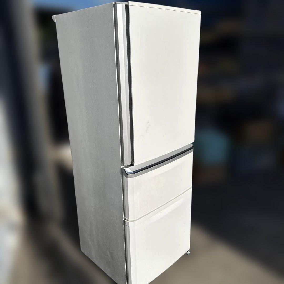 三菱MRC 34Ywホワイト 3ドア冷蔵庫 下段冷凍庫付き３３５L