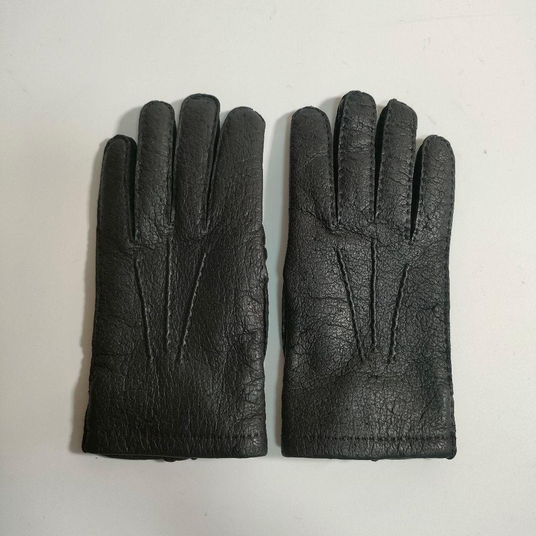 DENTS ペッカリー手袋 8 カシミアライニング 黒