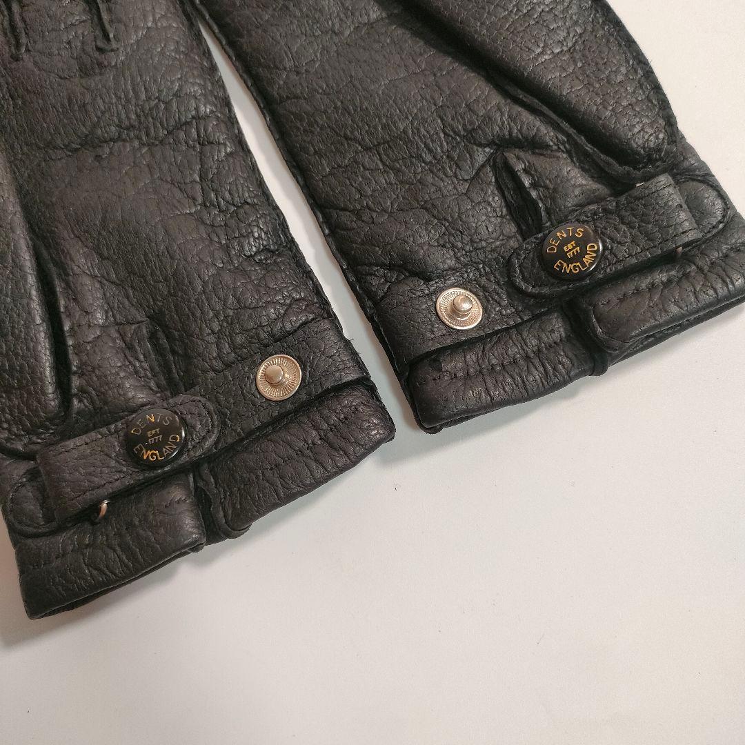 DENTS ペッカリー手袋 8 カシミアライニング 黒