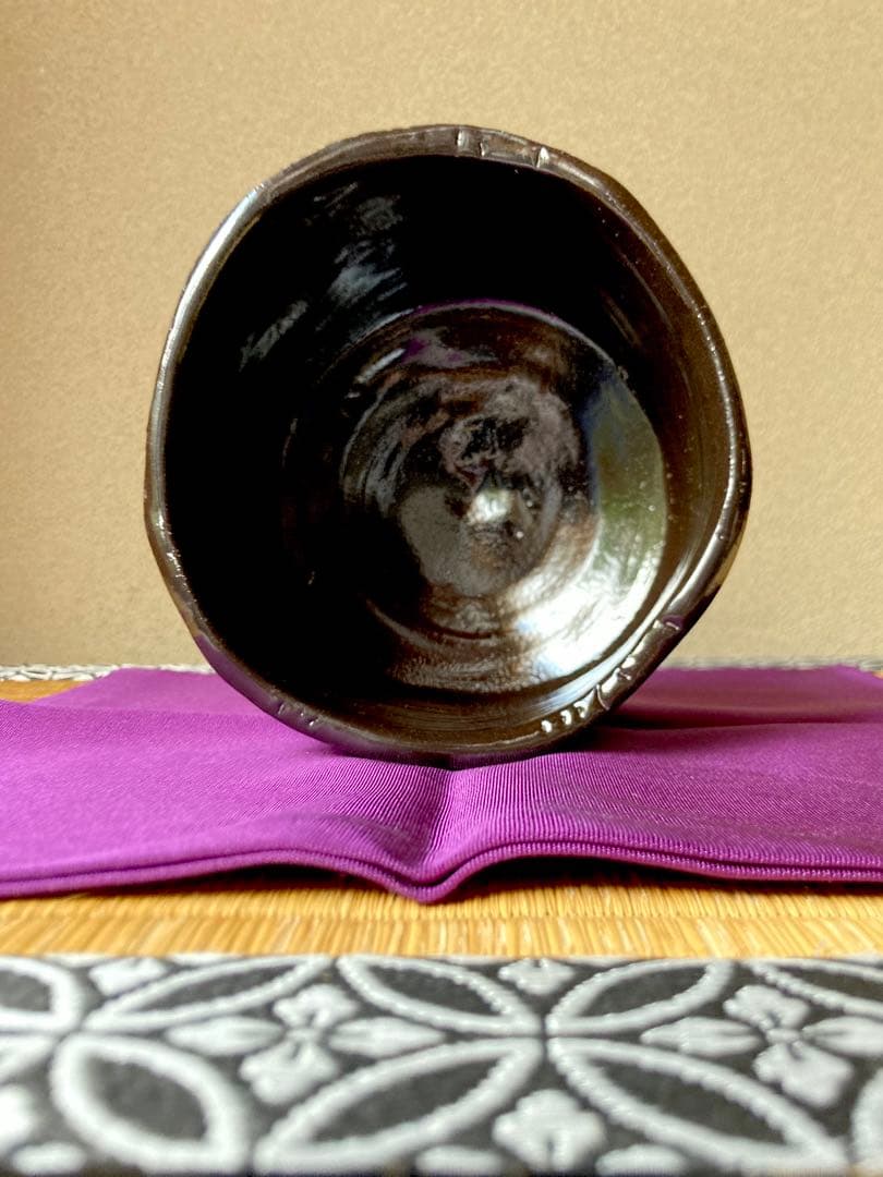 瀬戸黒茶盌　加藤卓男作　国指定重要無形文化財保持者　本物保証