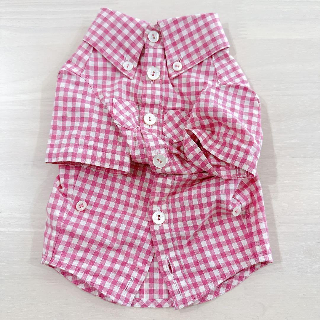 アトリエGG チェックシャツ　ピンク
