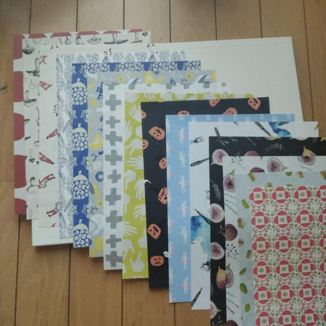 【一部廃盤 クリスマス】レガーロパピーロ 包装紙+見本帖 ハギレ千代紙