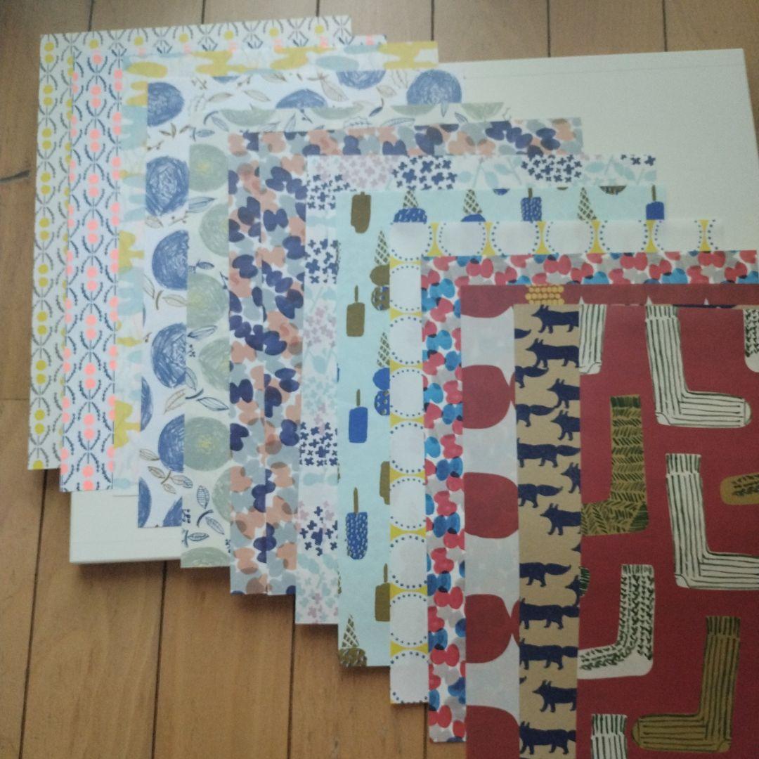 【一部廃盤 クリスマス】レガーロパピーロ 包装紙+見本帖 ハギレ千代紙