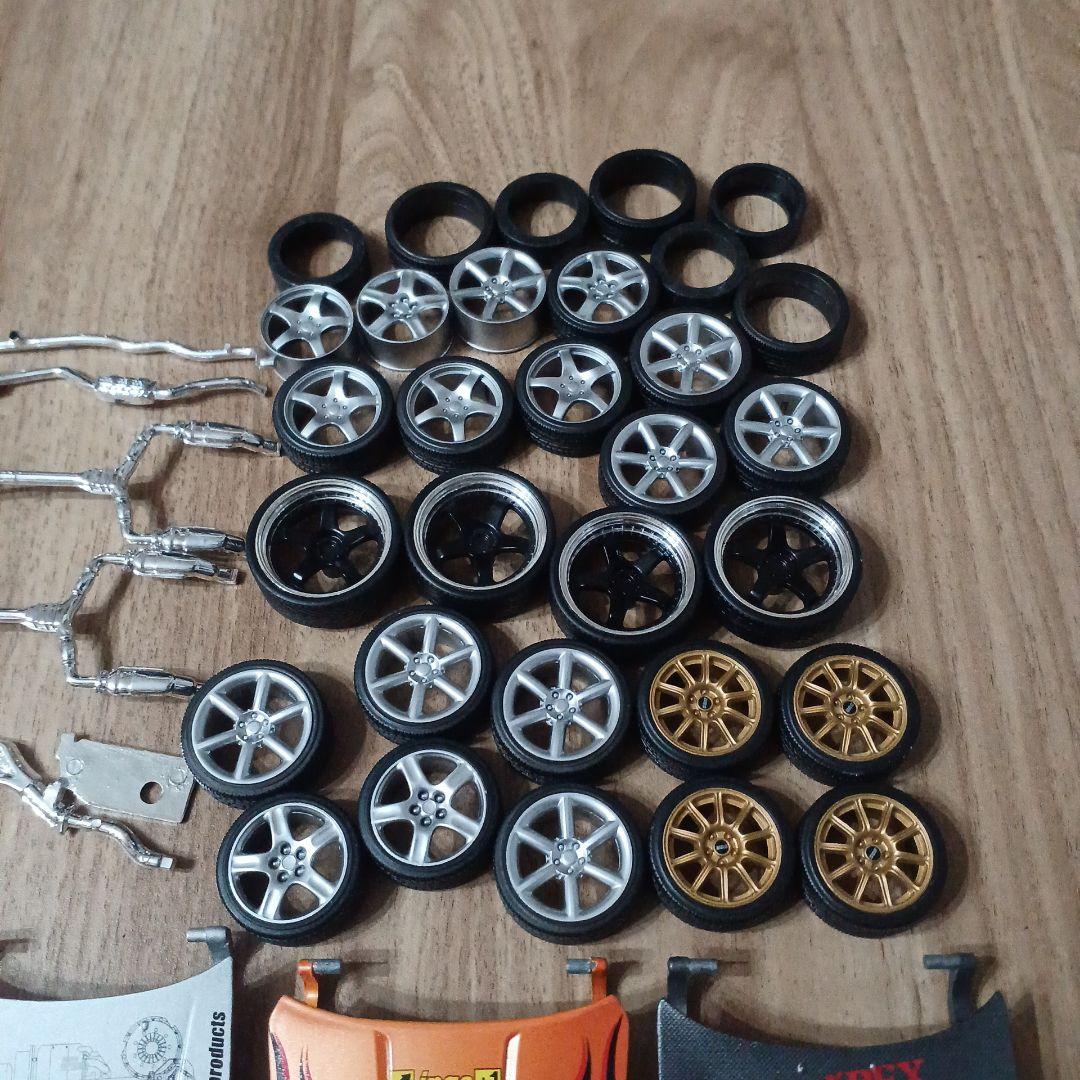 車両パーツセット　ミニカー　タイヤ　ホイール　スバル　トヨタ　マツダ　日産