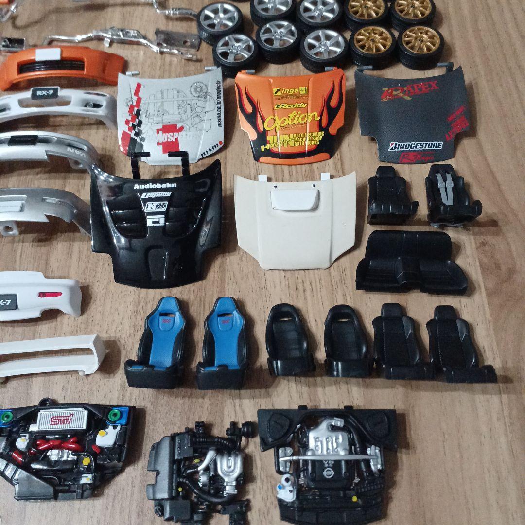 車両パーツセット　ミニカー　タイヤ　ホイール　スバル　トヨタ　マツダ　日産