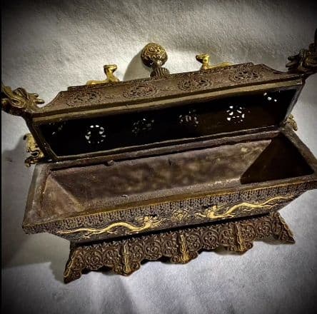 銅器 仏教 八宝香炉 古美術 コレクション品 銅製 工芸品 彫刻装飾品置物