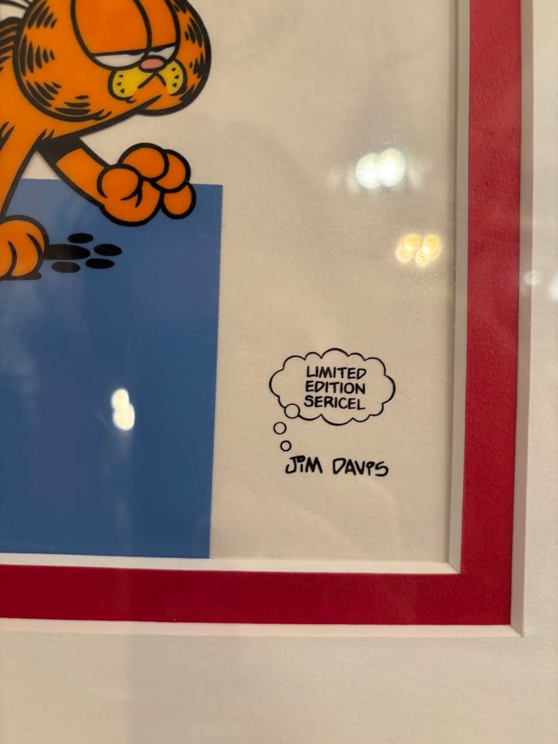 ガーフィールド　猫　セル画　 ALOOF... フレーム付き