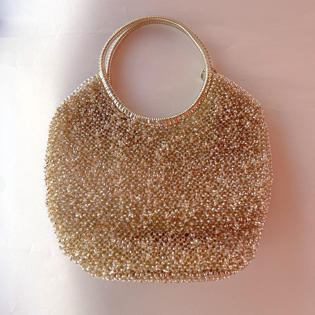 【美品】ANTEPRIMA　ワイヤーバッグ　ハンドバッグ　ゴールド　チャーム
