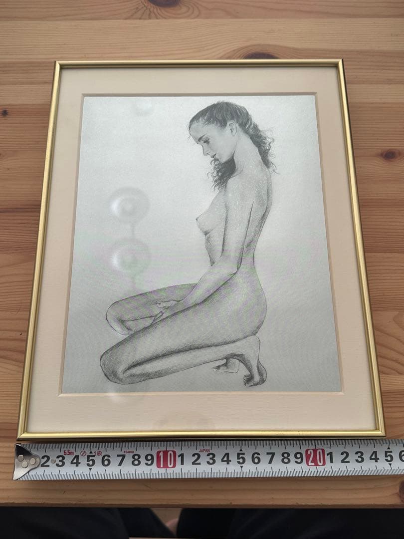 絵画　インテリア　光沢　女性　ラフ　裸婦画