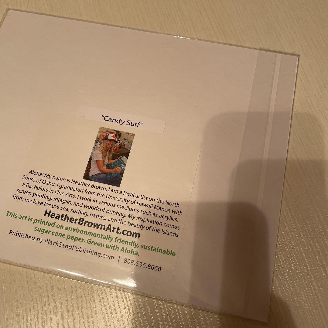 (最終値段)ヘザーブラウン　アート　絵　candy surf ハワイアン