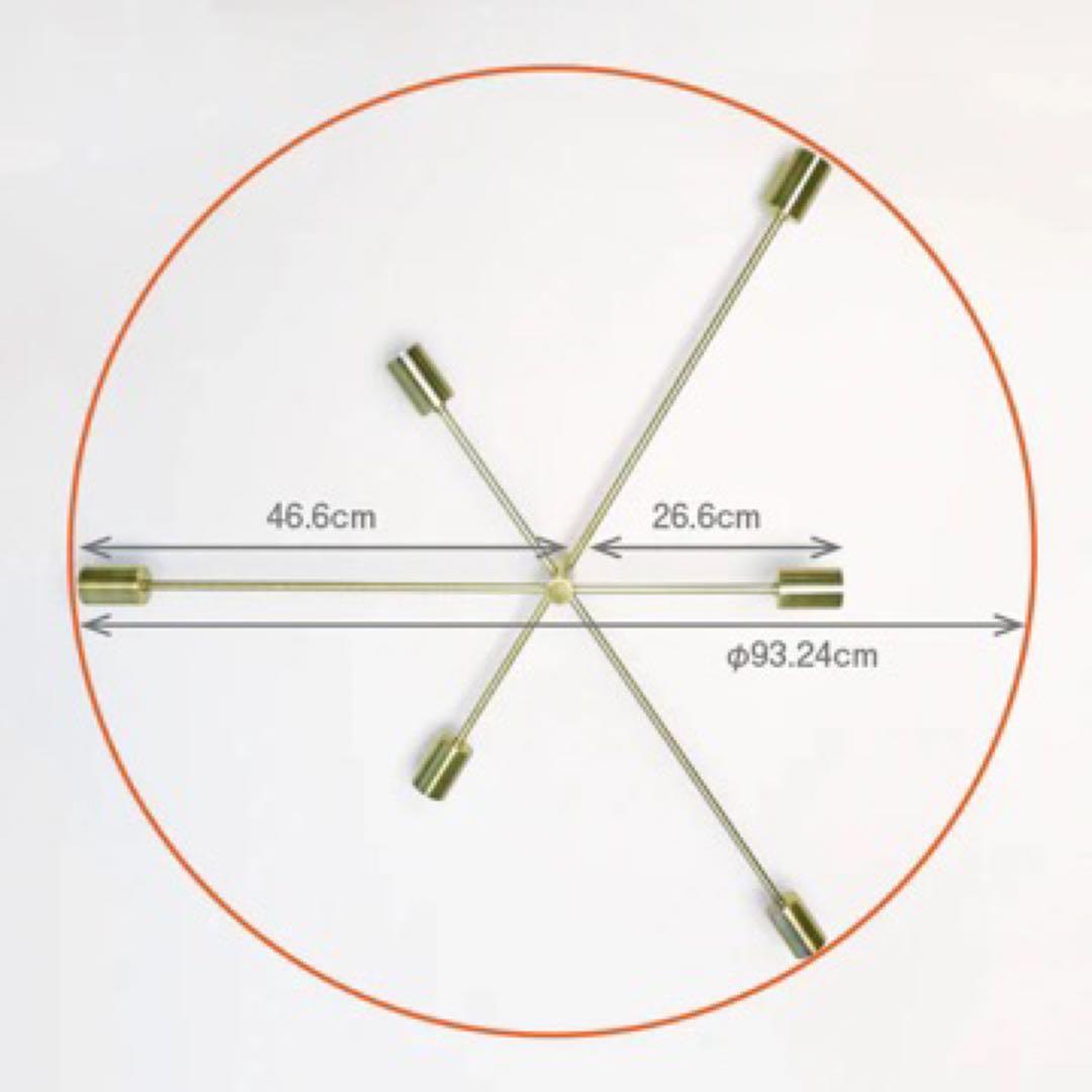 【オリンピア照明】　モダンペンダントライト 6灯 真鍮