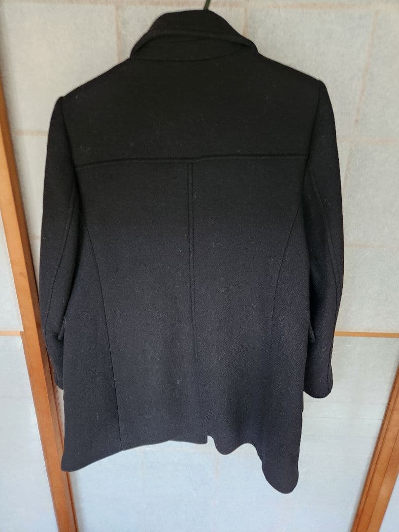 ZARA 黒 ダブルブレスト チェスターコート