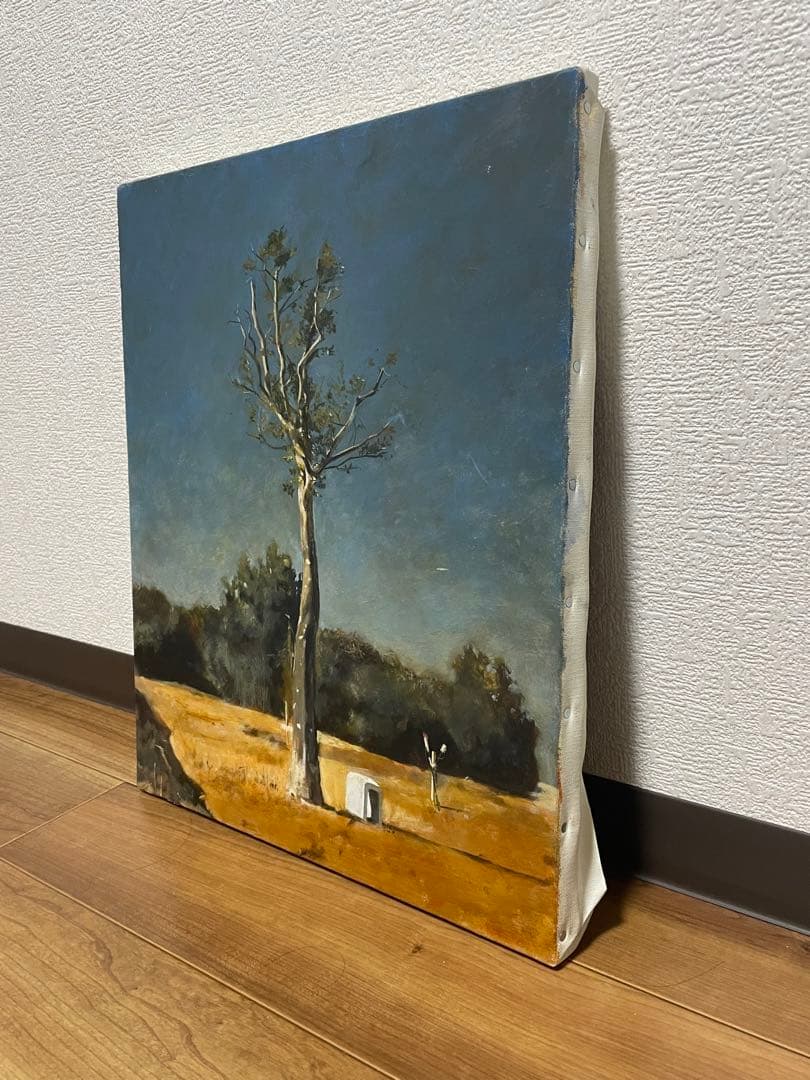 たちぼうけ　油彩画