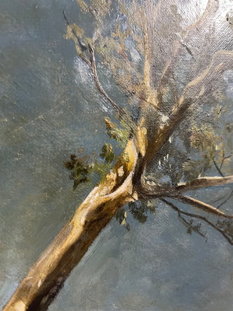 たちぼうけ　油彩画