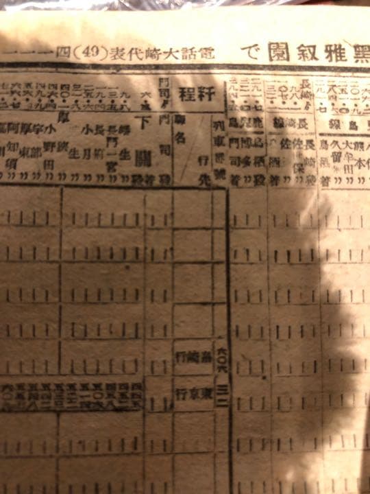 戦時中の時刻表 昭和17年１１月第577