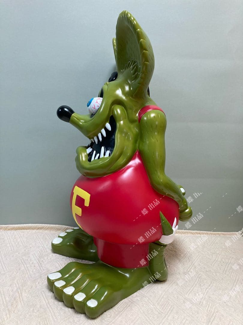 超特大60cm ラットフィンク貯金箱 フィギュア メタリックグリーン 限定カラー