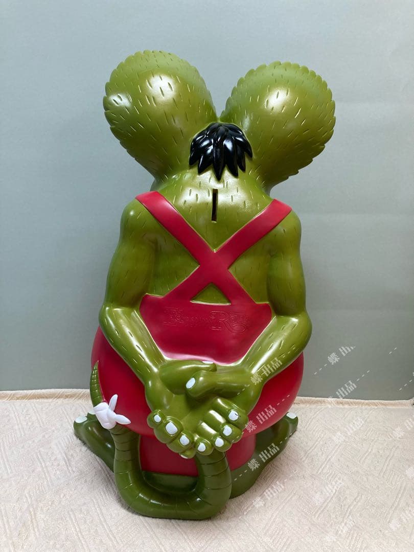 超特大60cm ラットフィンク貯金箱 フィギュア メタリックグリーン 限定カラー