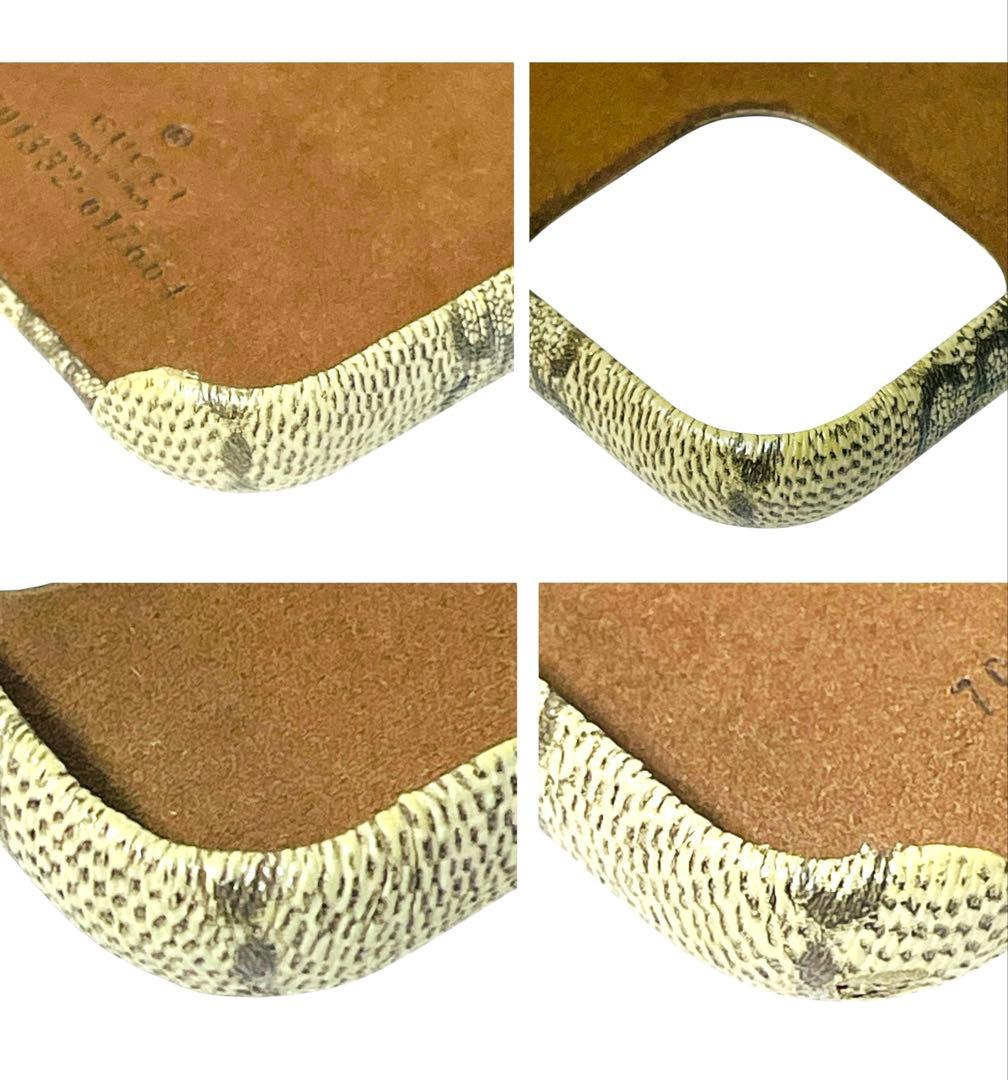 極美品☆グッチ モバイルケース GG シマ iPhone13 Pro