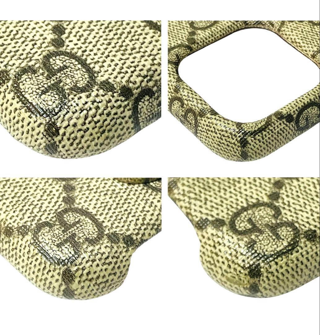 極美品☆グッチ モバイルケース GG シマ iPhone13 Pro