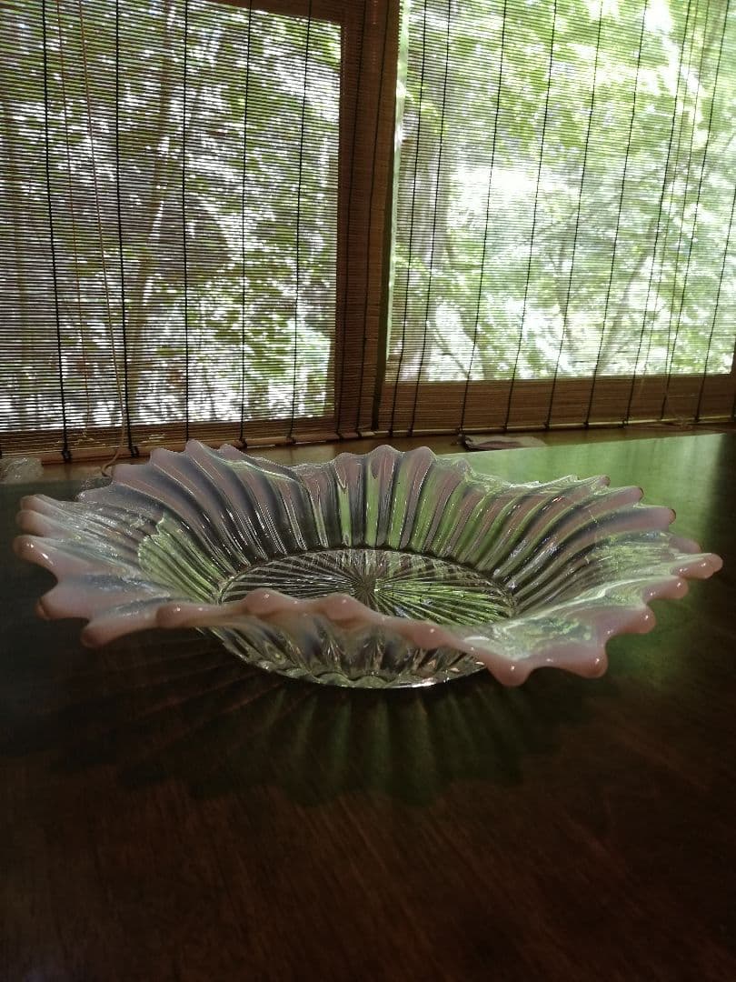 明治、大正時代の乳白色大皿