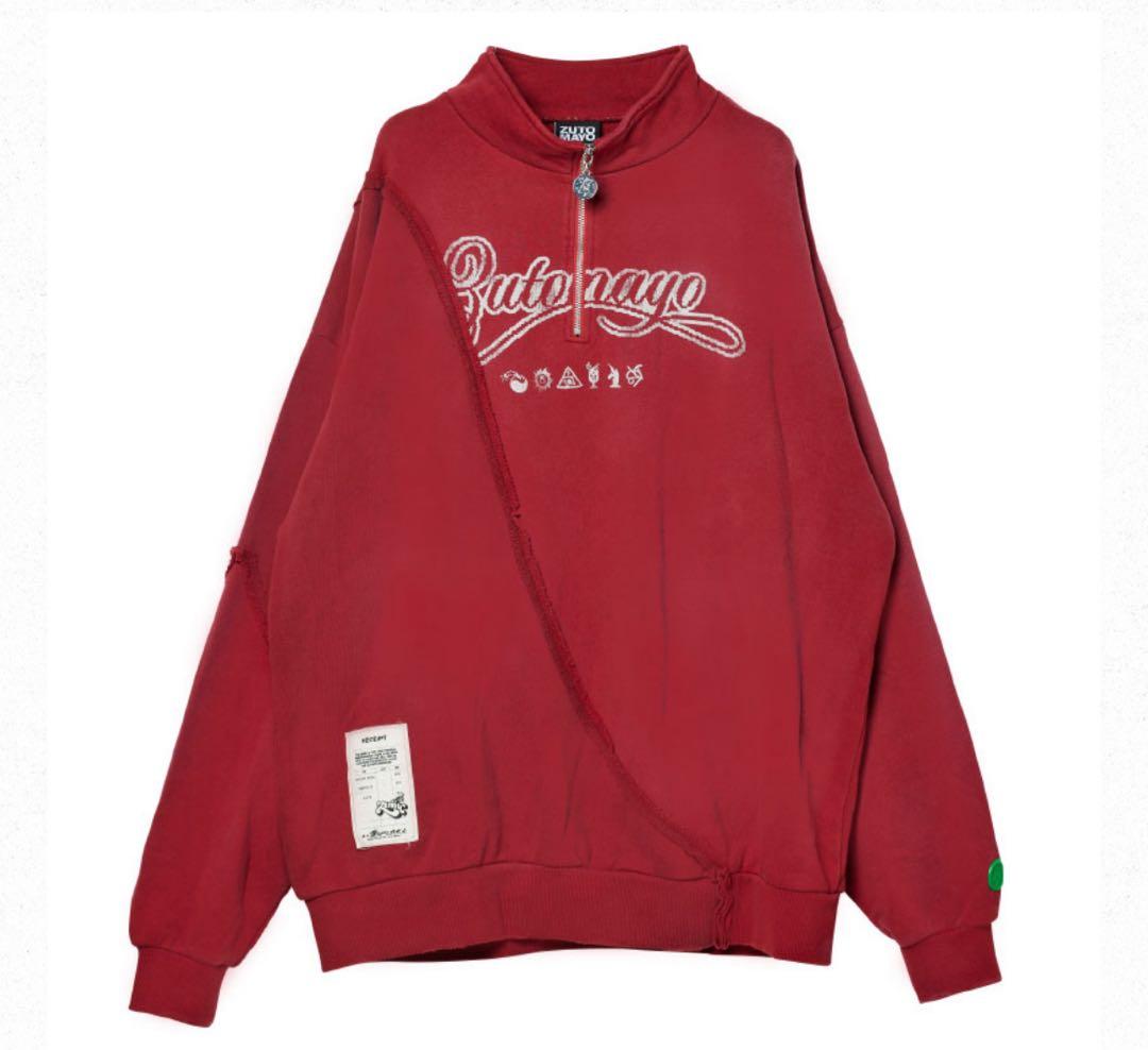 ずとまよ　Half Zip Sweat (Red) Mサイズ