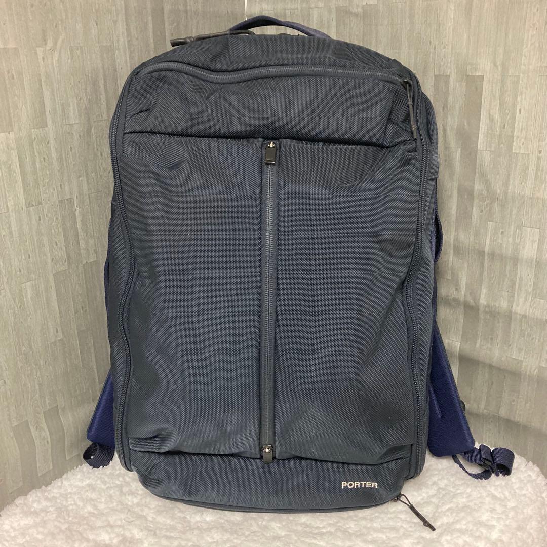 ポーター 3WAY オーバーナイト ブリーフケース　ネイビー PORTER