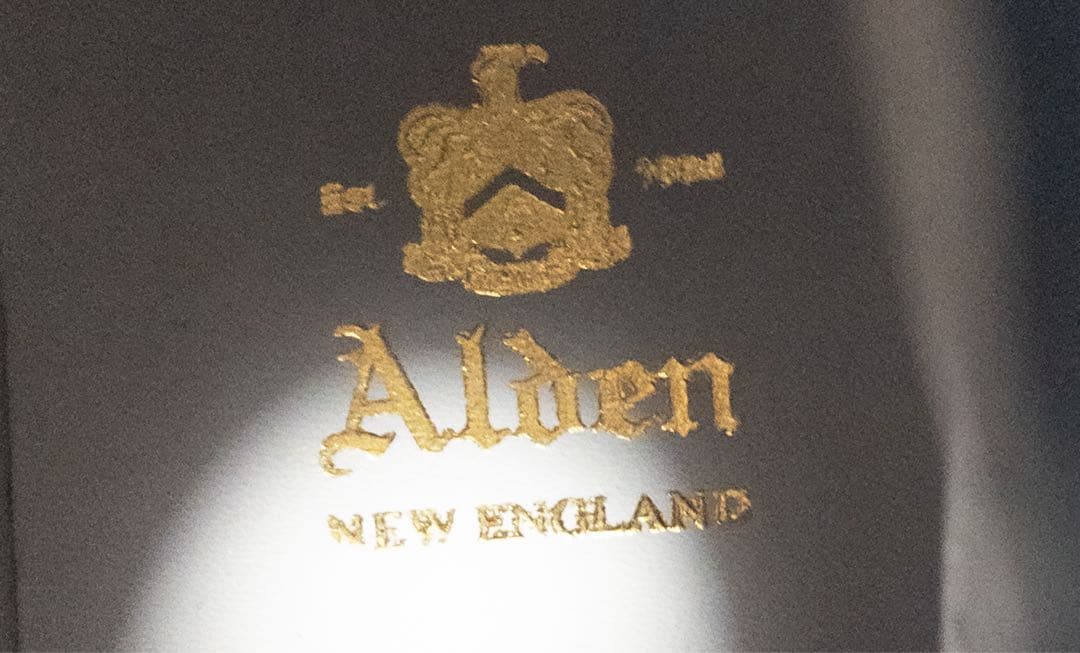 未使用品 純正シューキーパー付 オールデン ストレートチップ ブーツ 9.5 黒