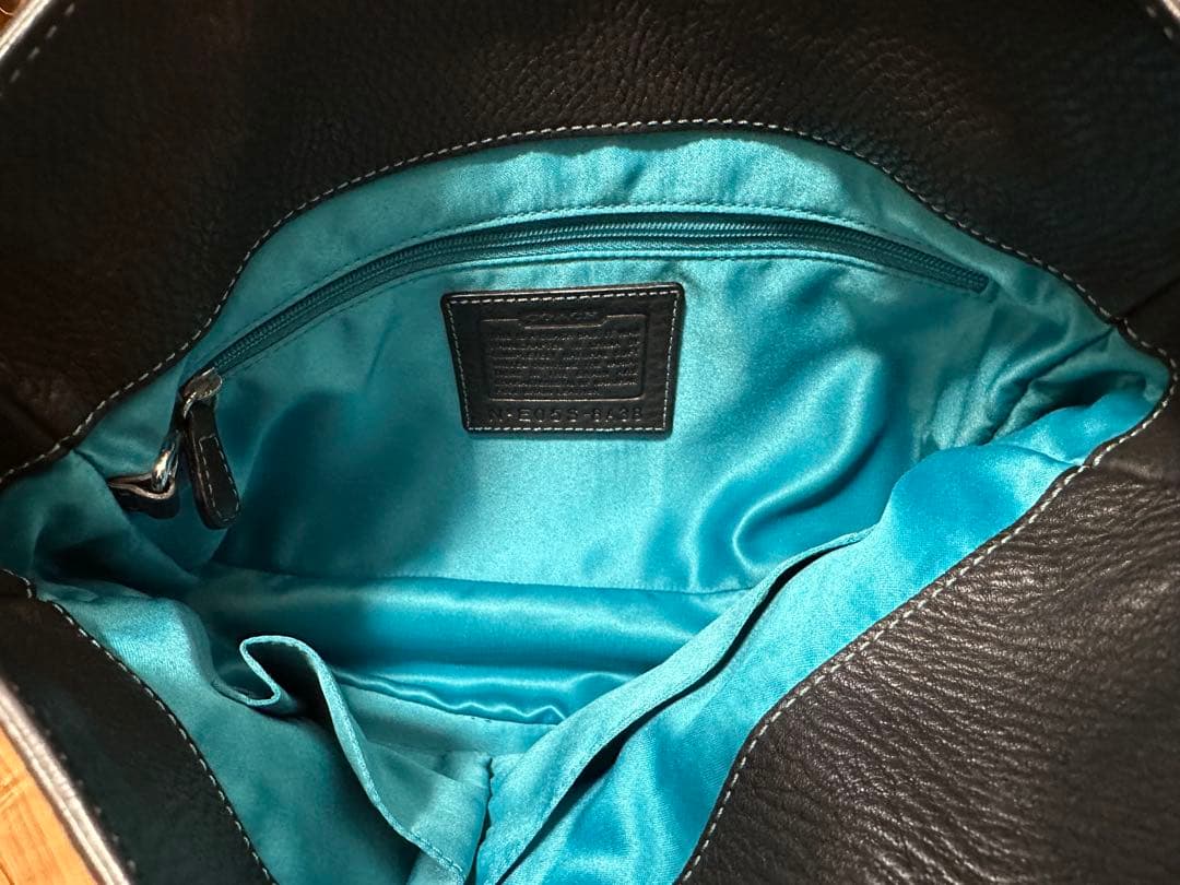 【未使用】COACHショルダーバッグ 8A38 ブラック レザー 保存袋付き