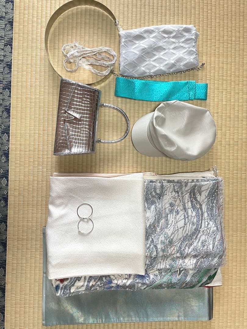 ゲリラセール！振袖 フルセット 辻が花 白 ラメ 成人式