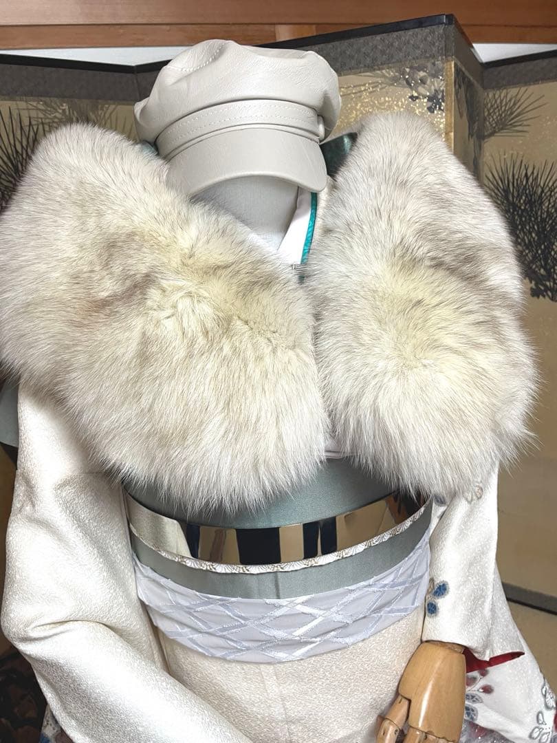 ゲリラセール！振袖 フルセット 辻が花 白 ラメ 成人式