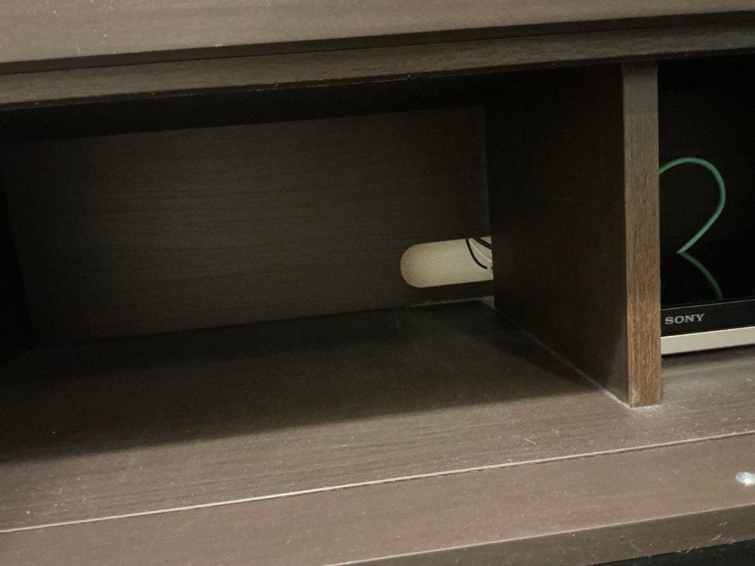 ニトリ　ダークブラウン 木製 テレビ台 引き出し付き