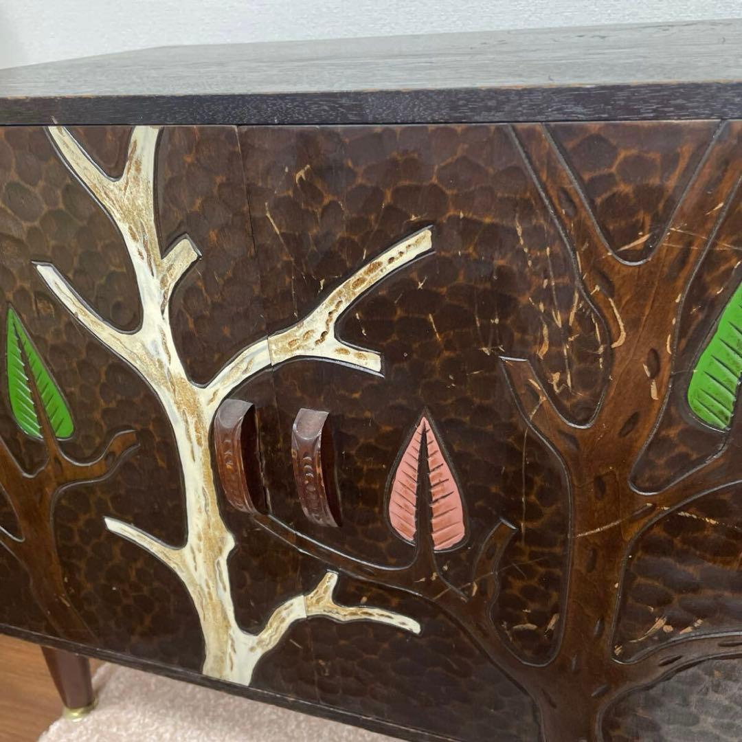 【レトロ】キャビネット　レコードケース　棚　テレビ台