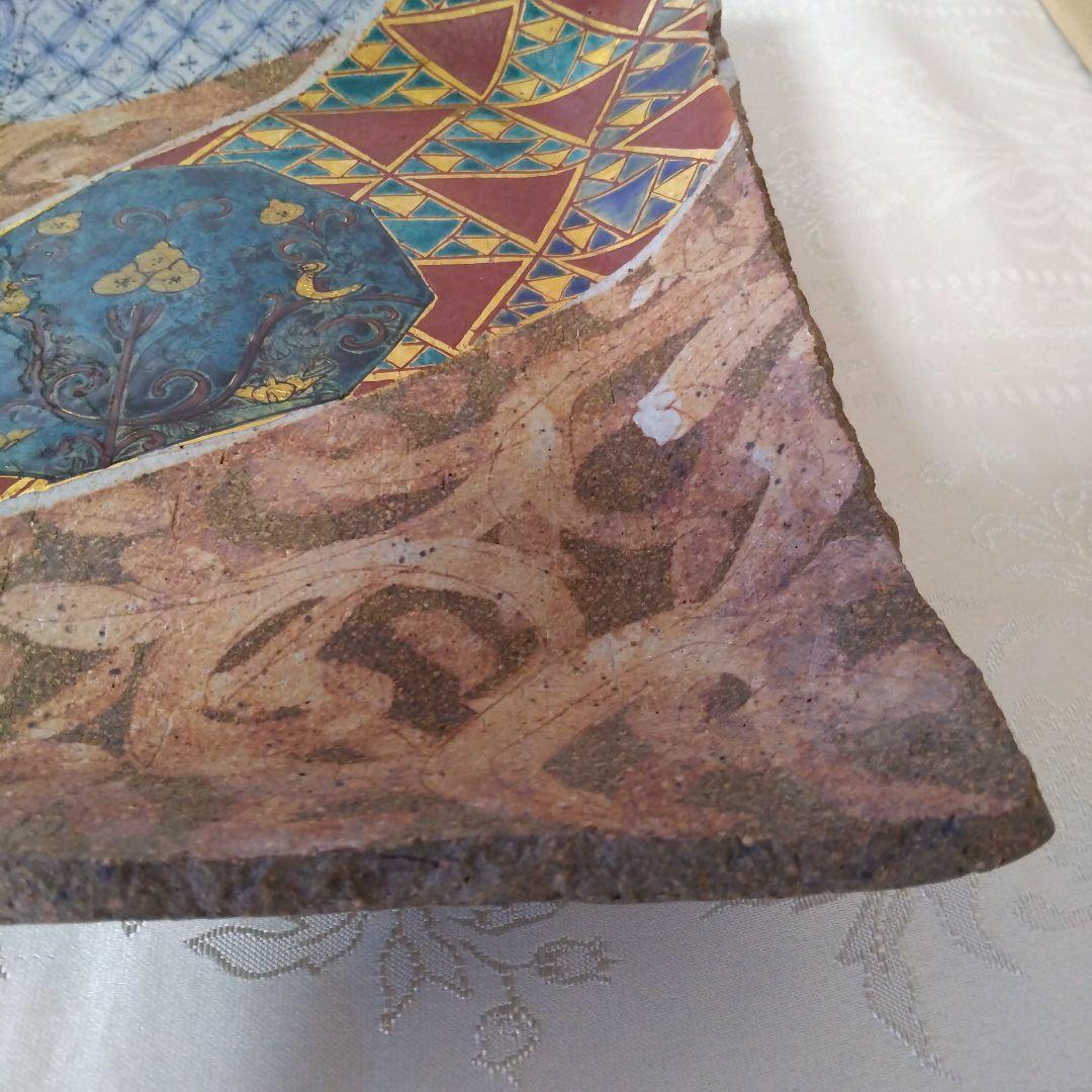 九谷焼 山本長左 飾皿 角皿 工芸品