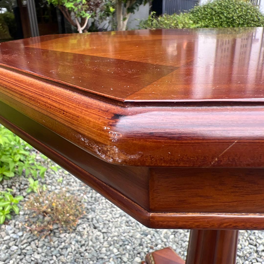 アンティーク 家具 サイドテーブル 八角形 コーヒーテーブル 希少 スタッズ