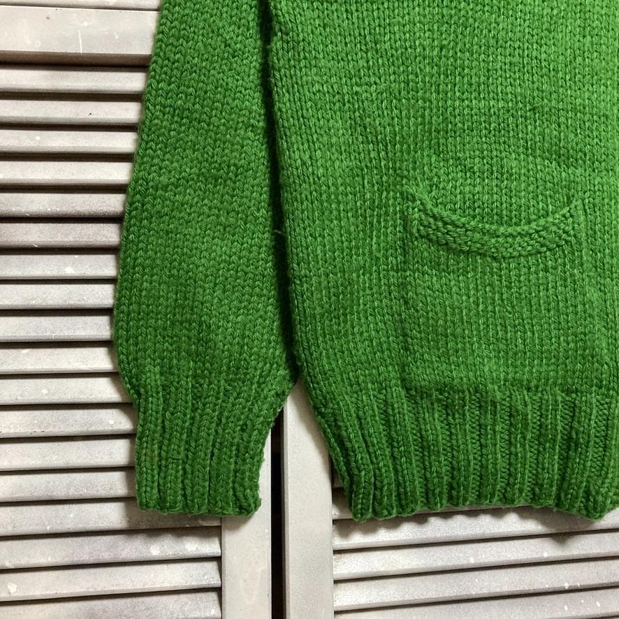 @*様 BPLS アニマル カーディガン 古着 50s 60s 緑 カウチン タ